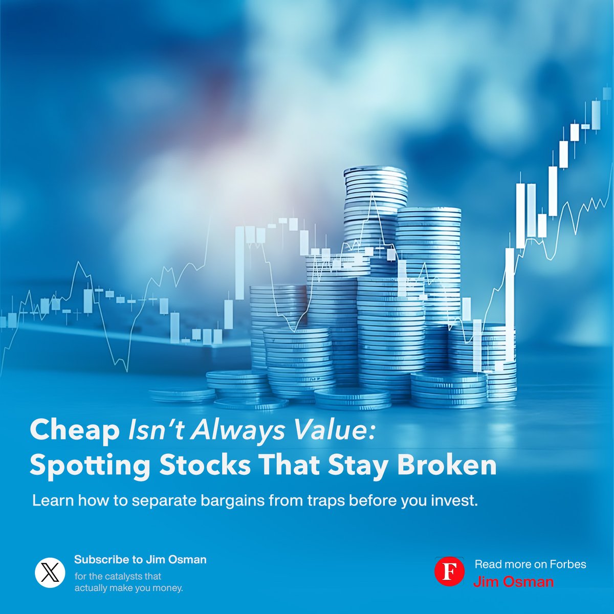 Jim Osman (@edgecgroup) on Twitter photo When “Cheap” Is A Trap
You see a stock at 3× earnings.
Revenue down, dividend cut, price down 75%.
On paper, it screams “bargain.”
❌ Not all cheap stocks recover.
Price alone is not a thesis.
Some remain cheap for a reason.
✅ Focus on recovery catalysts.
✅ Examine the When “Cheap” Is A Trap
You see a stock at 3× earnings.
Revenue down, dividend cut, price down 75%.
On paper, it screams “bargain.”
❌ Not all cheap stocks recover.
Price alone is not a thesis.
Some remain cheap for a reason.
✅ Focus on recovery catalysts.
✅ Examine the