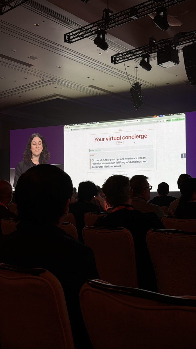 new workers ai partnerships and demos at cf connect keynote 🧡

1) <a href="/IBMDeveloper/">IBM Developer</a> granite model, now on workers ai
2) firewall for ai demo, powered by workers ai
3) voice agents demo, powered by <a href="/DeepgramAI/">Deepgram</a> models on workers ai