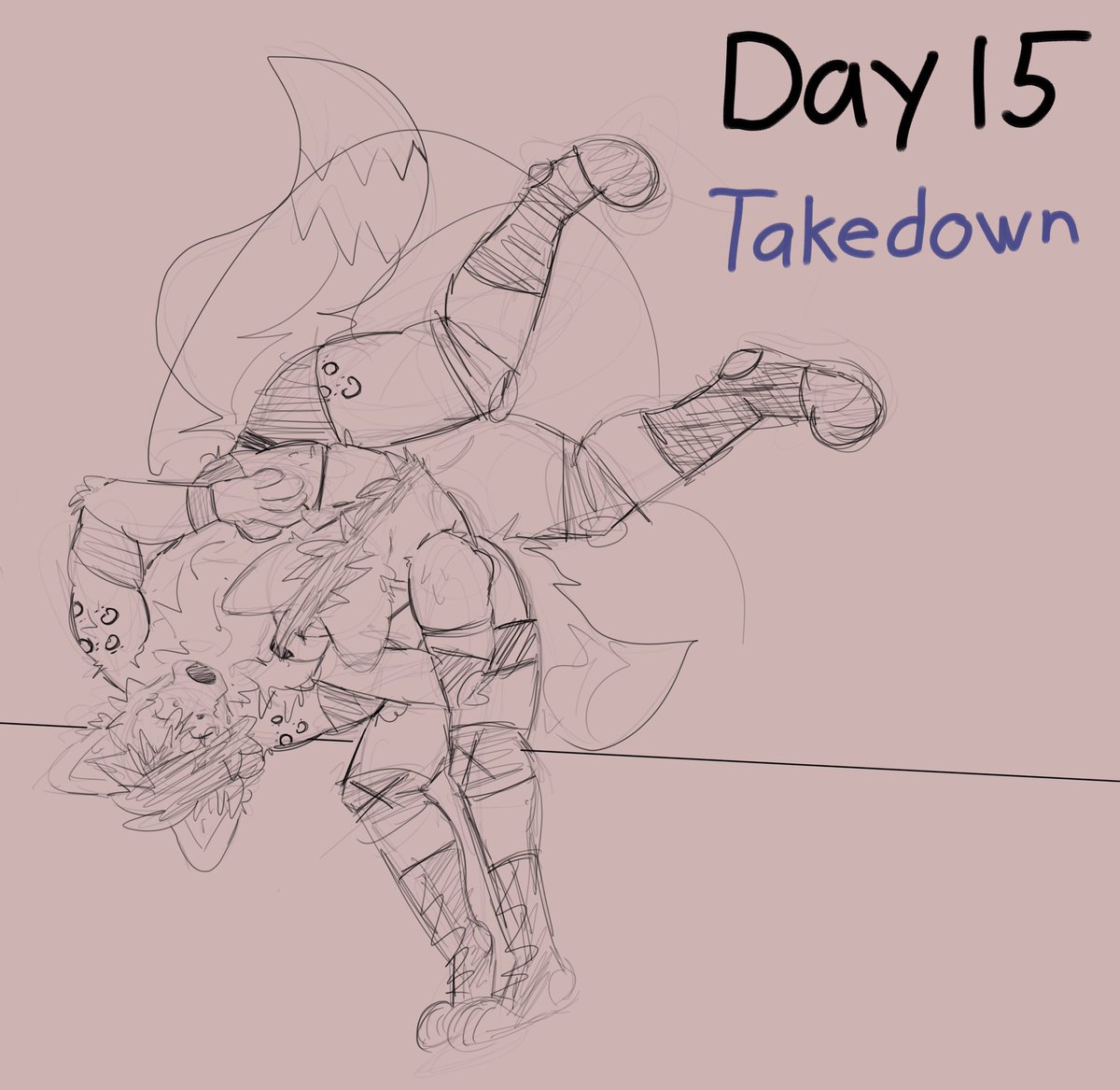 Fightober Day 15 - Takedown

Ft. Polaris getting manhandled by the maned wolf, grabbed and dragged over his hip seemingly with ease! Never underestimate that leggy upper body strength!

#Fightober2025 #FFF