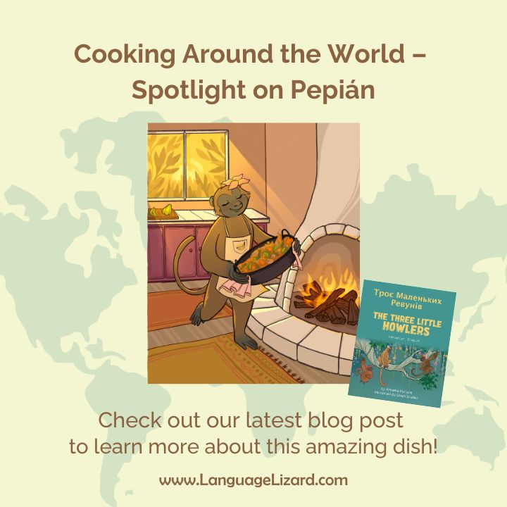 Let’s journey to Guatemala to learn about one of its most famous national dishes, Pepián, as well as some interesting facts about the country and language! Read more at zurl.co/QYhN0. 

#languagelearning #bilingualbooks #bilingualkids #bilingualeducation