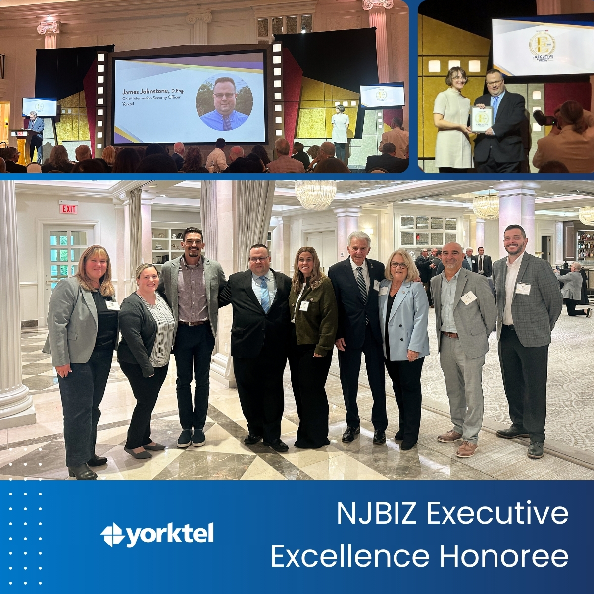 YorktelEU's tweet photo. Proud to celebrate our CISO Jim Johnstone honored at the @NJBIZ Executive Excellence awards! We appreciate his commitment to secure collaboration and inspiring leadership. Join us in congratulating Jim and all this year’s honorees! #NJBIZ #Leadership https://t.co/9sMZkNFlSD