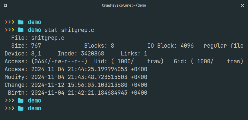 sysxplore's tweet image. Linux Crash Course - The stat command

The ls command is often the go-to tool for checking a file’s attributes, such as permissions, ownership, and timestamps. 

But what if you need more detailed information about a file or even the file system it resides on? That’s where the…