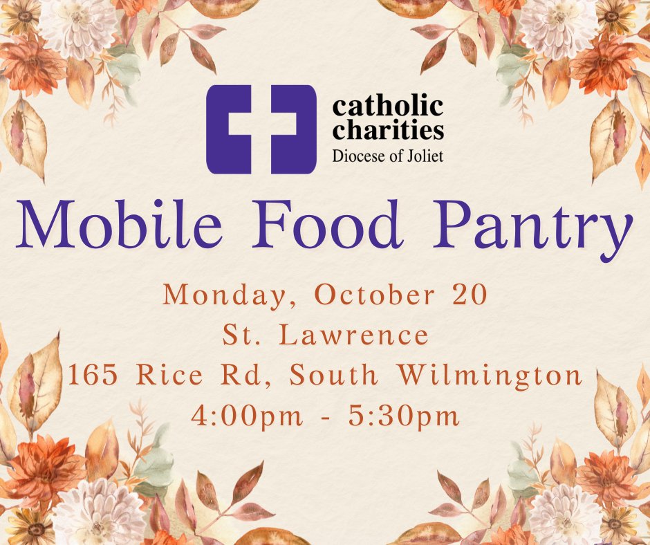 Our next Mobile Food Pantry distribution is on Monday evening in South Wilmington!