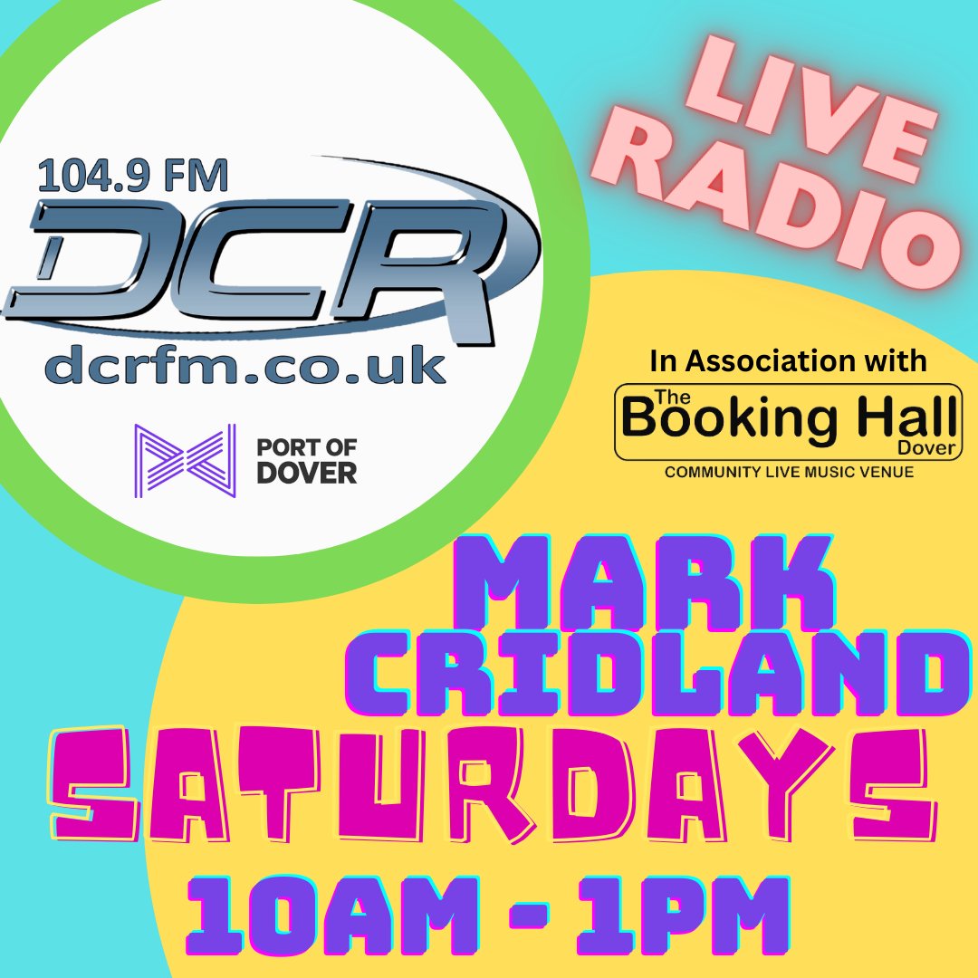 🎙️ Mark Cridland (@radio_mark) on Twitter photo Remember to join me every Saturday on #Dover's #radio station <a href="/DoverCR/">DCR 104.9FM</a> 104.9FM
10am - 1pm
I have #fun features such as the mid-morning #musical, the three-question #quiz, #WeirdNews, #Traffic, #Interviews & #music from the #90s to now!
🎧104.9FM & on DCRFM.co.uk🎧 Remember to join me every Saturday on #Dover's #radio station <a href="/DoverCR/">DCR 104.9FM</a> 104.9FM
10am - 1pm
I have #fun features such as the mid-morning #musical, the three-question #quiz, #WeirdNews, #Traffic, #Interviews & #music from the #90s to now!
🎧104.9FM & on DCRFM.co.uk🎧
