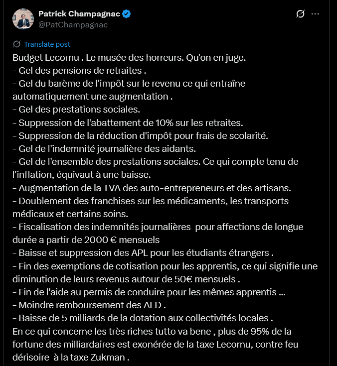 ArchimbaudIII's tweet photo. @PatrickKanner @partisocialiste @senateursPS #Kanner, vous allez sacrifier les 🇫🇷 les plus vulnérables pour sauver vos sièges d'immondes apparatchiks #PS 🫵
Alors qu'une LFR aurait maintenu le statuquo, mais vous voulez ABSOLUMENT sauver Macron, & son homme de main Lecornu
Ce PLF est une boucherie 👇
#LecornuCensure https://t.co/Bxi1w5eJwg