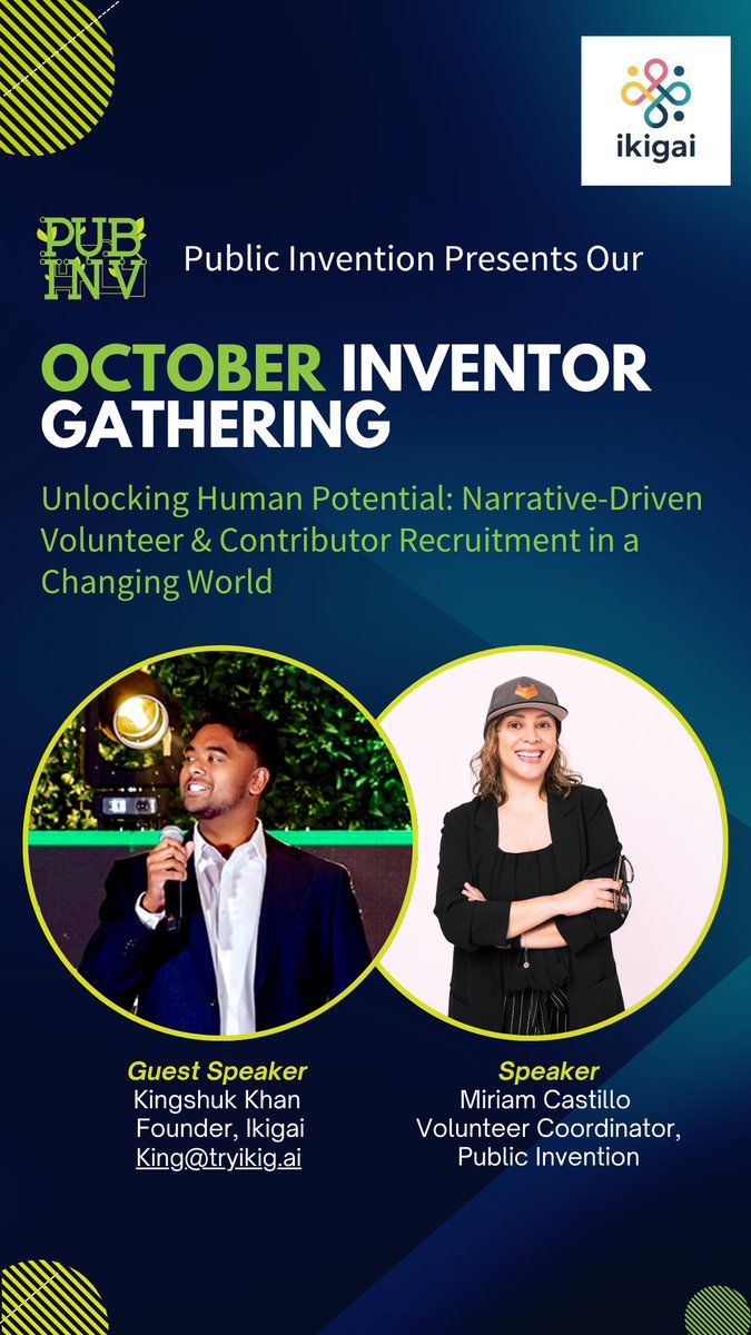 Join us TOMORROW Oct 16, for Inventors Gathering first live Youtube event! Connect with College students, mentors and nonprofits. Learn how to tackle recruitment challenges to grow your impact and catch our exclusive reveal. RSVP Now! Link in our Bio
