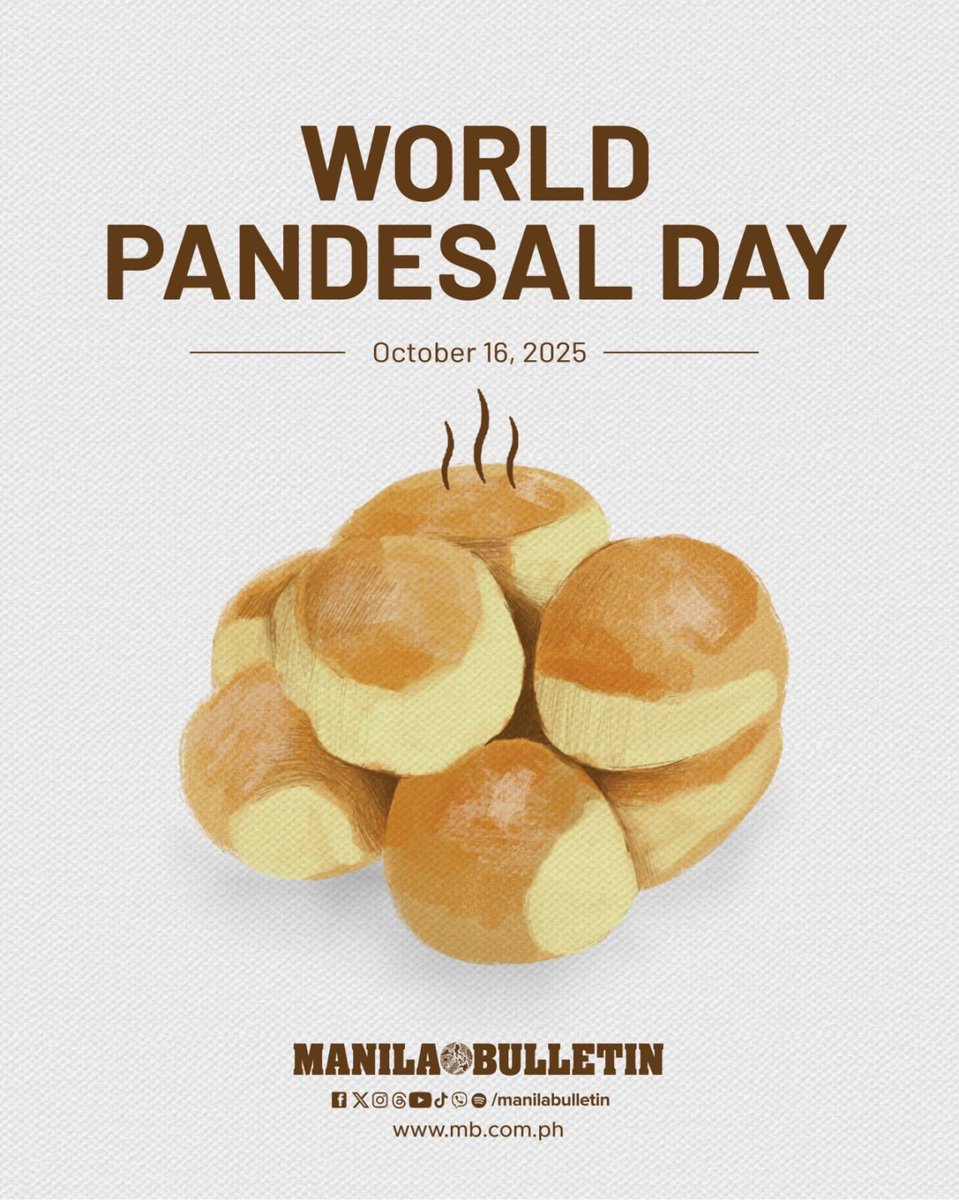manilabulletin's tweet photo. Mornings hit different with pandesal! ✨

Today, we celebrate a beloved Filipino breakfast staple. #WorldPandesalDay https://t.co/3YFxxpf3K9