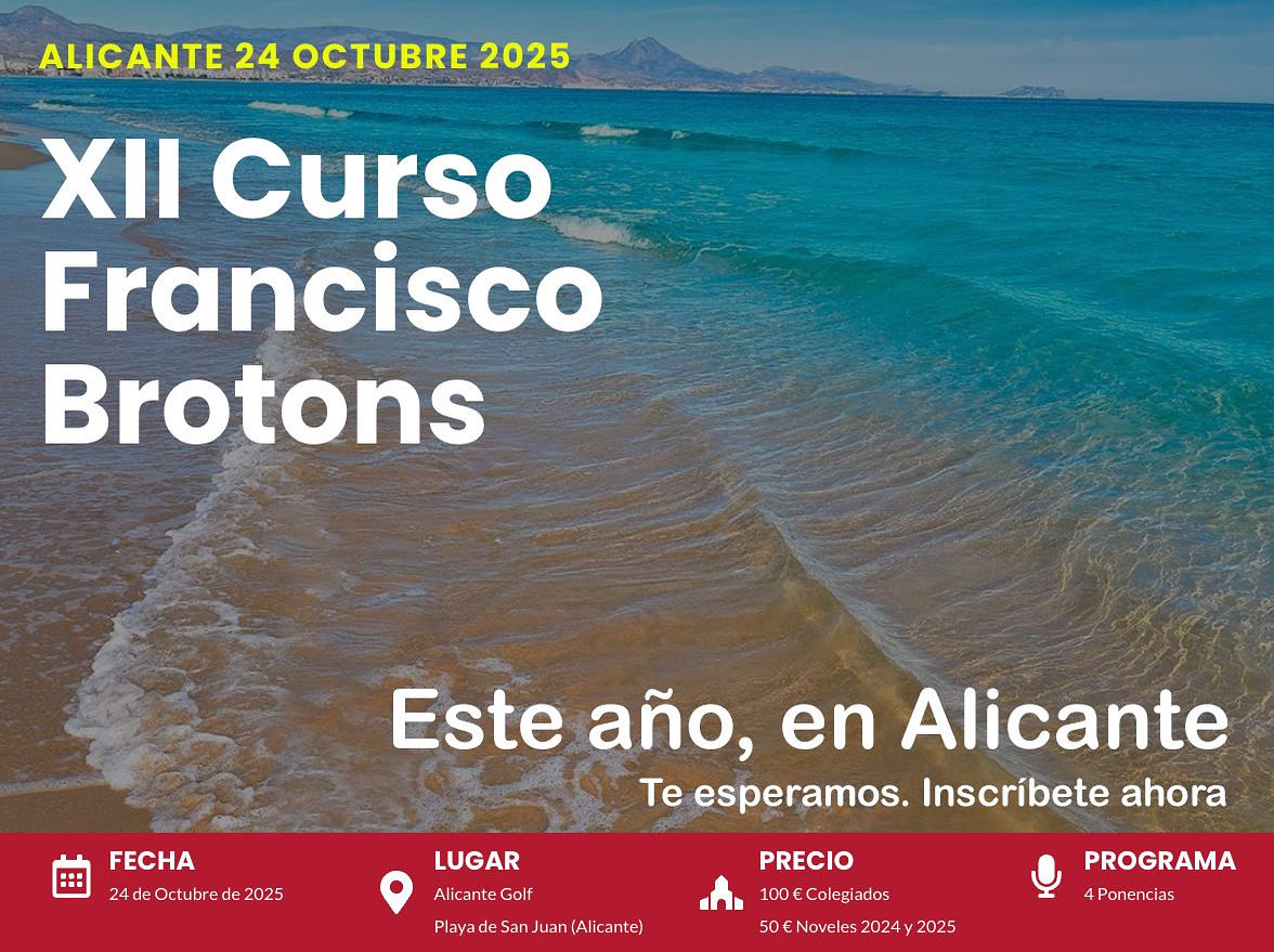 📣 ¡No te pierdas el Curso Francisco Brotons! 🗓️ 24 de octubre 📍 Alicante

👉 cursofranciscobrotons.es 👈

#CursoFranciscoBrotons #AdministradoresDeFincas #FormaciónProfesional #Alicante2025 #JornadaColegiada