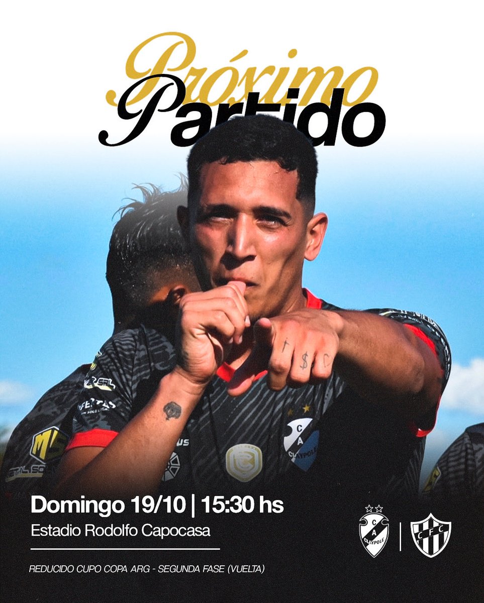 🔜 ¡PRÓXIMO PARTIDO!

🏆 Vuelta - Segunda Fase del Reducido por Copa Argentina
🆚 Cañuelas
🗓 Domingo 19/10 | 15:30
🏟 Estadio Rodolfo Capocasa
🖥️ Canal Oficial de YouTube

#VamosTambo