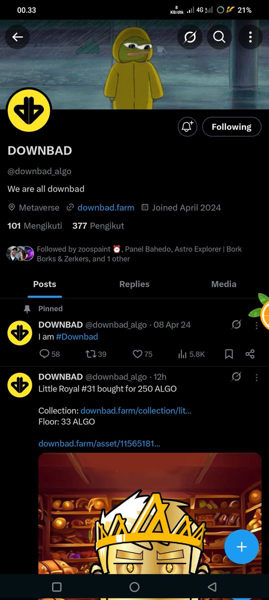 0xBaco's tweet photo. @AlgoFoundation @Astro_Explorer_ @downbad_algo @asalytic Done #ALGO https://t.co/gntjZkUPrh