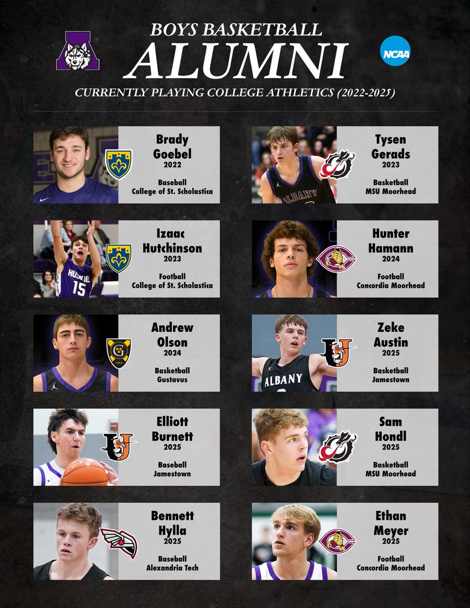 We want to acknowledge our former Huskies who are currently continuing their athletic careers at the collegiate level. Good luck with your sports seasons! #HuskieHoops