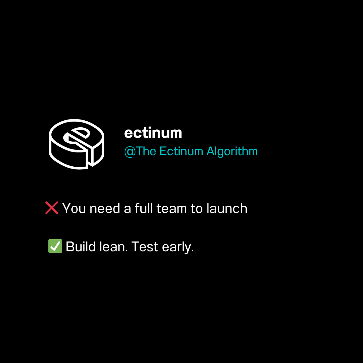 ectinumtheory's tweet image. They say you need a perfect business plan to start. Plans evolve—action matters more.
 #StartupAdvice #ExecutionOverIdeas #FounderLife