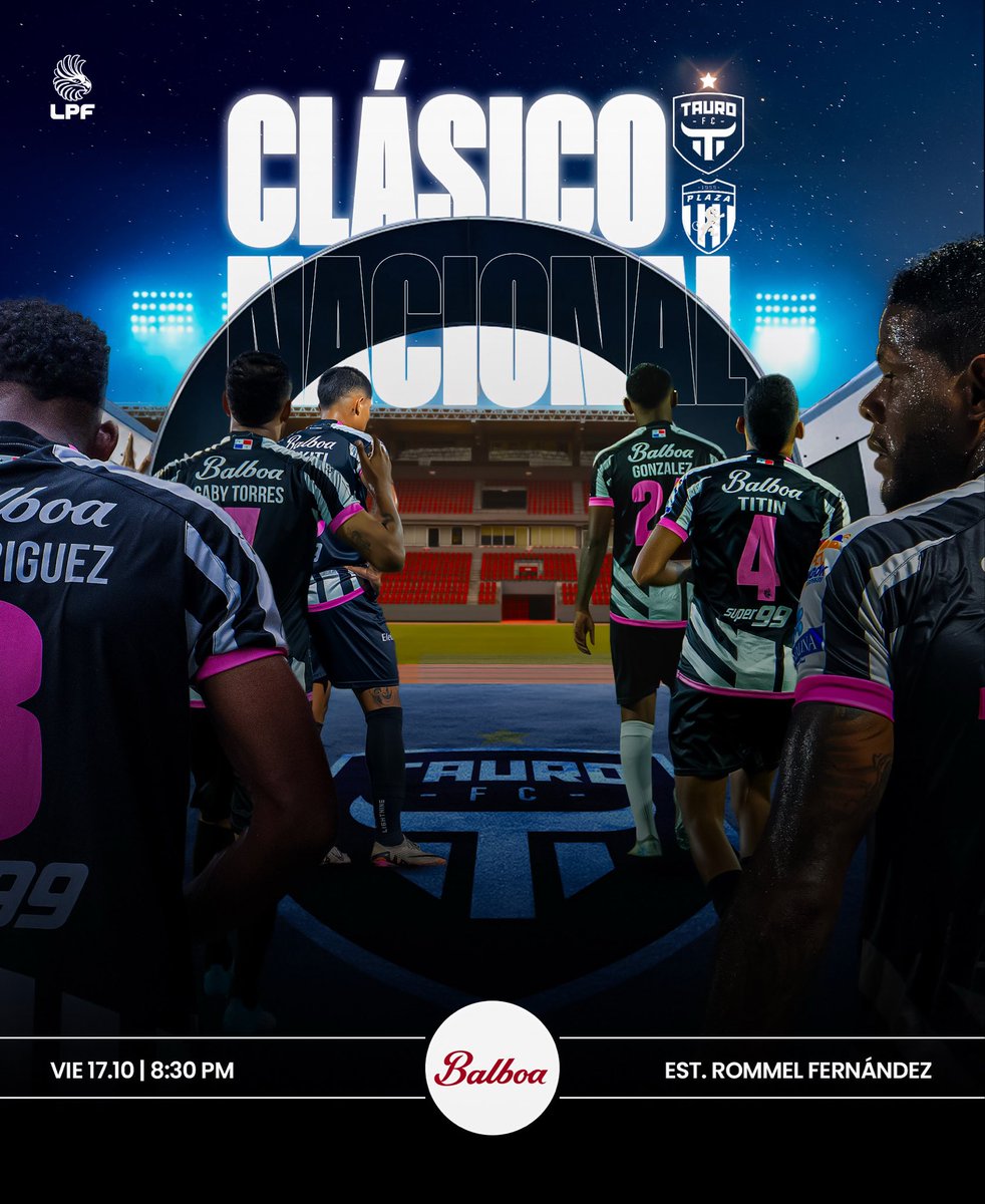 Tauro F.C. (@taurofc) on Twitter photo ¡CLÁSICO NACIONAL🤩😏!
Acompáñanos a vivir una vez más el partido más importante en el escenario más grande del país.
📆 17 de octubre 2025
🏟️ Rommel Fernández
⏱️ 8:30
🎟️ Link en bio.
📺 <a href="/tvmaxdeportes/">TVMAX Deportes</a>
📌 Jornada 13
#VamosTauro #VamosPorLa18 ¡CLÁSICO NACIONAL🤩😏!
Acompáñanos a vivir una vez más el partido más importante en el escenario más grande del país.
📆 17 de octubre 2025
🏟️ Rommel Fernández
⏱️ 8:30
🎟️ Link en bio.
📺 <a href="/tvmaxdeportes/">TVMAX Deportes</a>
📌 Jornada 13
#VamosTauro #VamosPorLa18