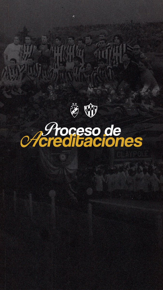 📌 Se informa que se encuentra abierto el proceso de acreditación para el encuentro frente a Cañuelas, a disputarse el día domingo 19 de octubre a las 15:30 hs.

⏰ Las solicitudes se recibirán hasta el viernes 17 a las 20hs.
📩prensaclaypole@gmail.com