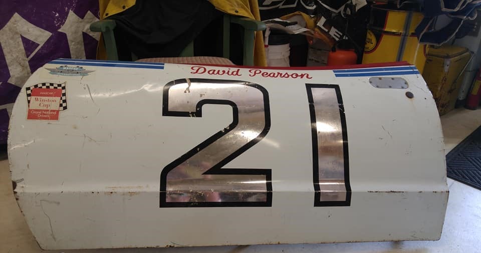Hi <a href="/DaleJr/">Dale Earnhardt Jr.</a> . I heard you on your Ask Jr segment about one of your sheet metal "wants" being a David Pearson door.  

I have one. If you would be interested in trading, lets talk!!

<a href="/DirtyMoMedia/">Dirty Mo Media</a> <a href="/Tjmajors/">tj majors</a> <a href="/AndrewKurlandTV/">Andrew Kurland</a> <a href="/woodbrothers21/">Wood Brothers Racing</a>