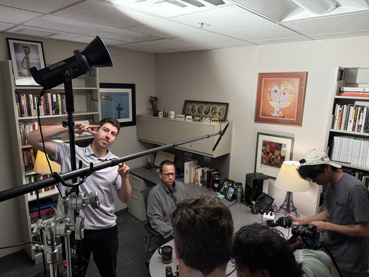 In my office <a href="/Moody_Bible/">Moody Bible Institute</a> recording some videos promoting our Pastoral Studies programs. Come study with us!