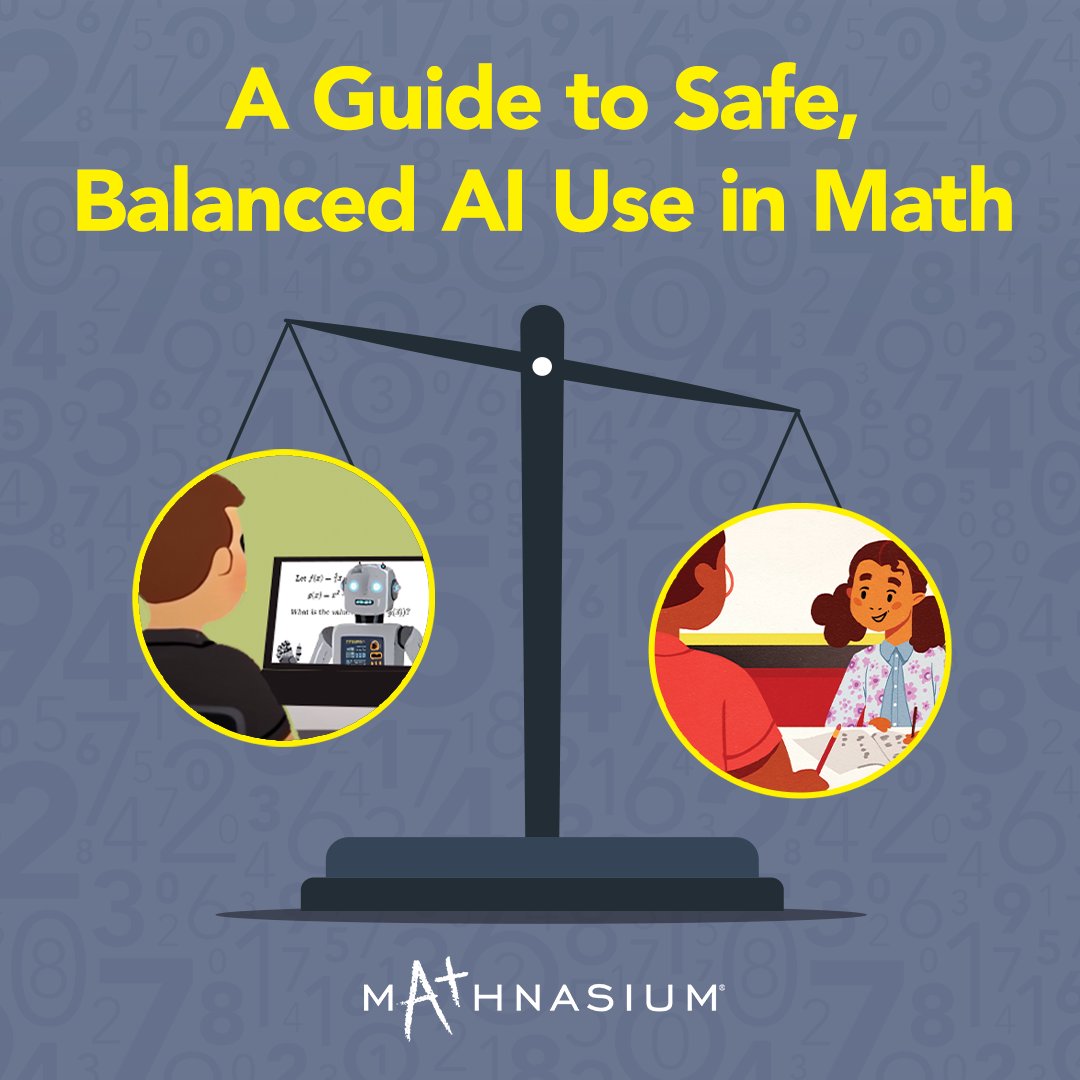 Mathnasiumwin's tweet image. In our latest blog post, we explore how parents can help their children use AI tools safely and effectively while still developing strong problem-solving skills and number sense.
👉 Read it here: bit.ly/3W6ivp0

#Mathnasium #AILearning #MathEducation #BalancedLearning