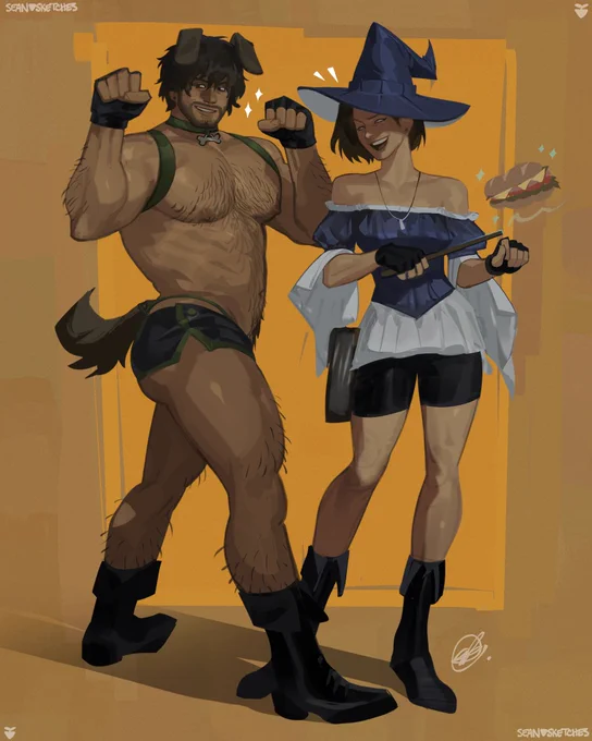 A Jill sandwich Witch and her Carlos Familar 2/3
