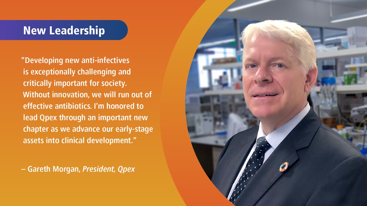 Qpexbio's tweet photo. #NEWS: We welcome Gareth Morgan, longstanding Shionogi team member and global leader, to Qpex as President. 

Morgan succeeds @MikeMndudley , Pharm.D., who is retiring and will serve as a strategic advisor to Qpex and Shionogi.

Learn more: https://t.co/vANlqvMatH https://t.co/9gdeREJWSq