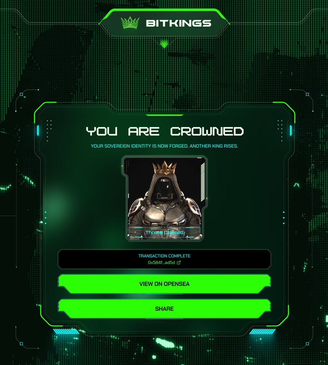 nilsfisch's tweet image. Just minted 👑👀