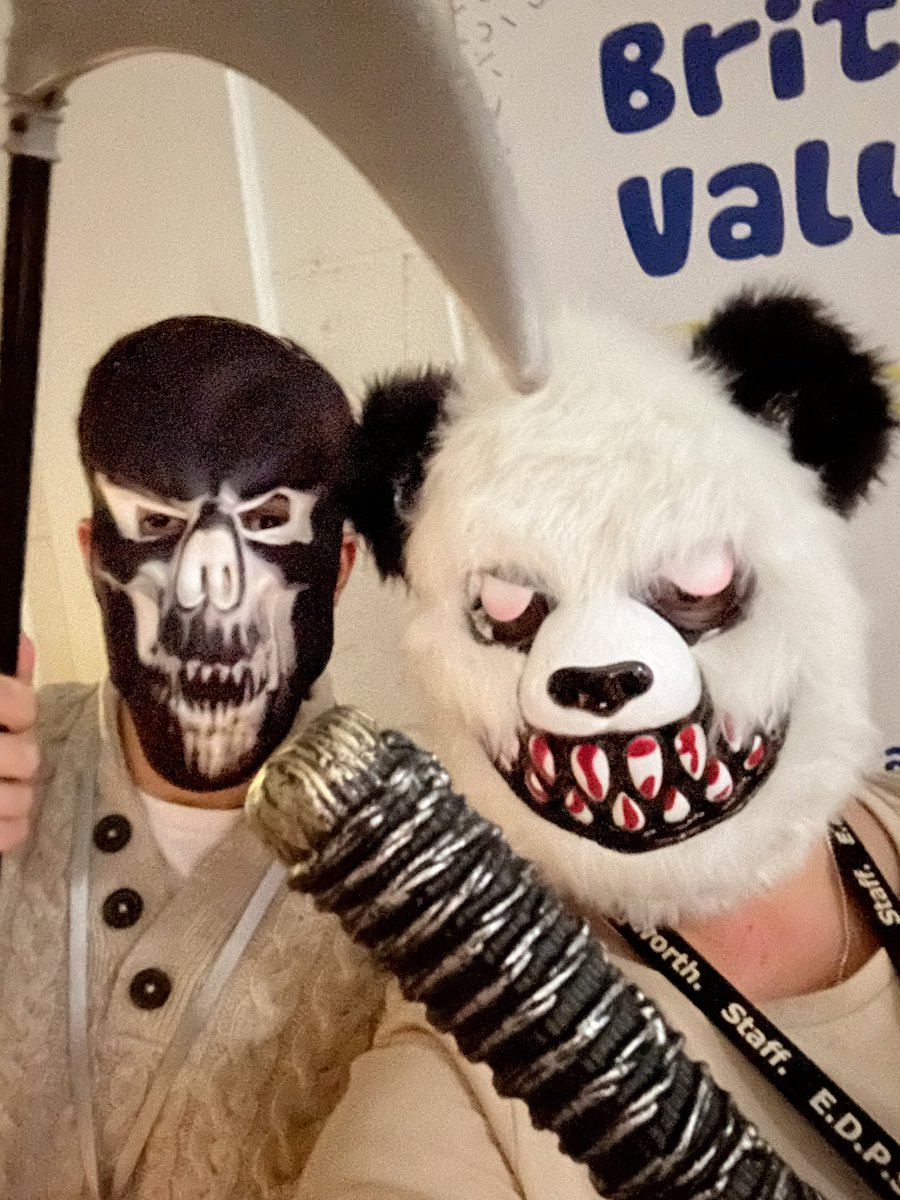 Mr. Hussain and Mrs. Keyworth also enjoyed the Halloween disco.