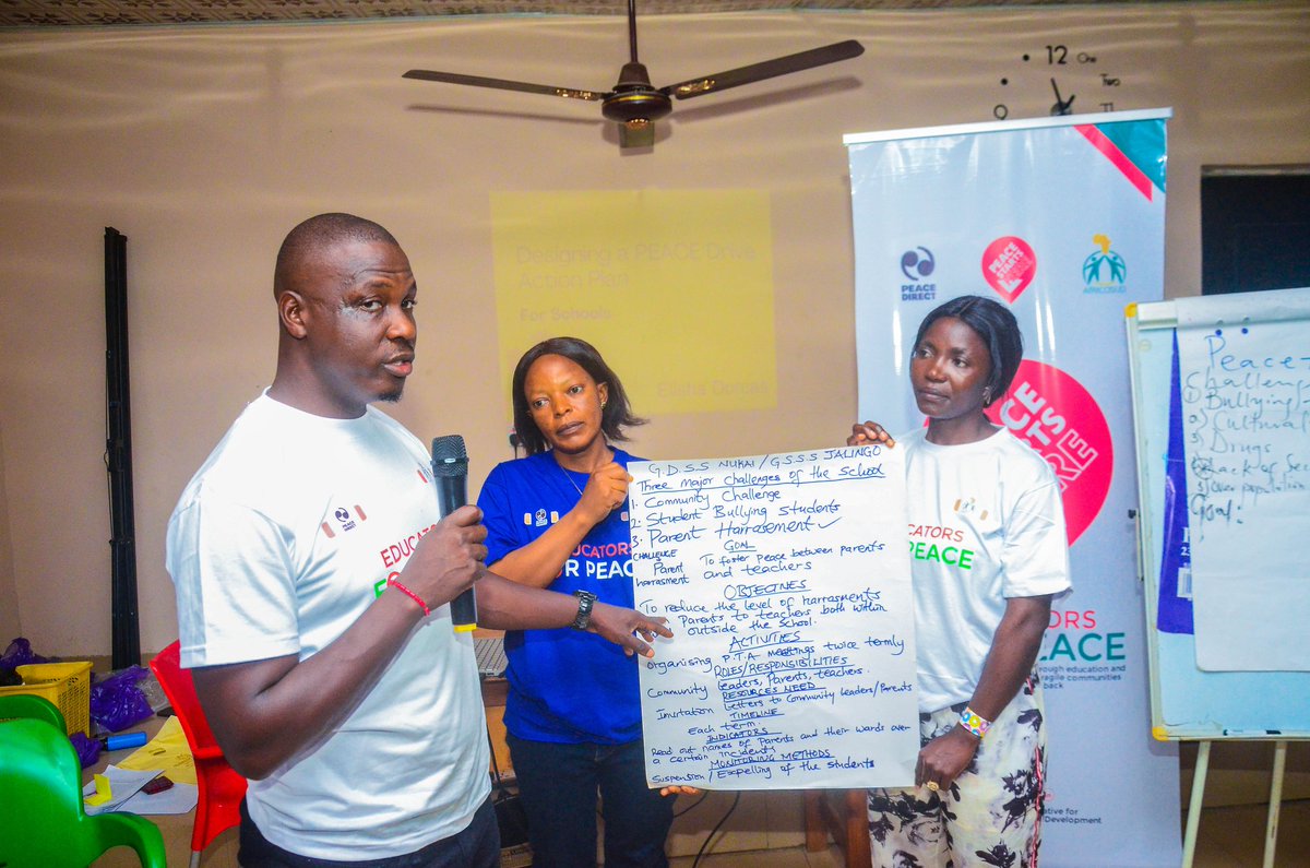AfRICOSUD's tweet photo. Participants worked in teams &amp; presented their step down projects &amp; action plan to prevent violent extremism &amp; build peace in their communities/schools.

We provided guidance in fine tuning their ideas for greater impact. 

#educators4peace 
#PeaceStartsHere https://t.co/jPfbnGpqJJ