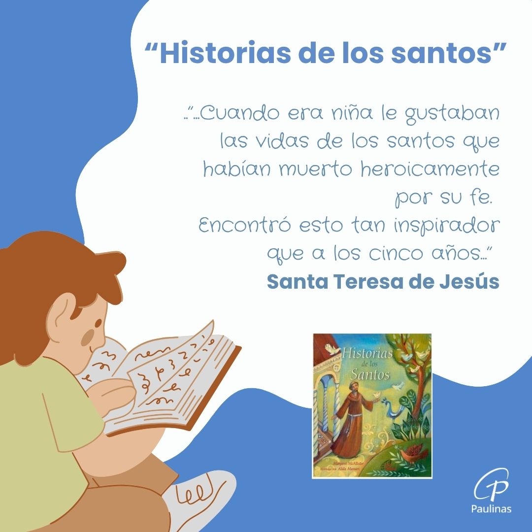 "...Cuando era niña le gustaban las vidas de los santos que habían muerto heroicamente por su fe. Encontró esto tan inspirador que a los cinco años..."

Os compartimos parte del texto sobre #SantaTeresaDeJesús   del libro "Historias de los santos" 
👇
libreriavirtual.paulinas.es/articulo/6292-…
