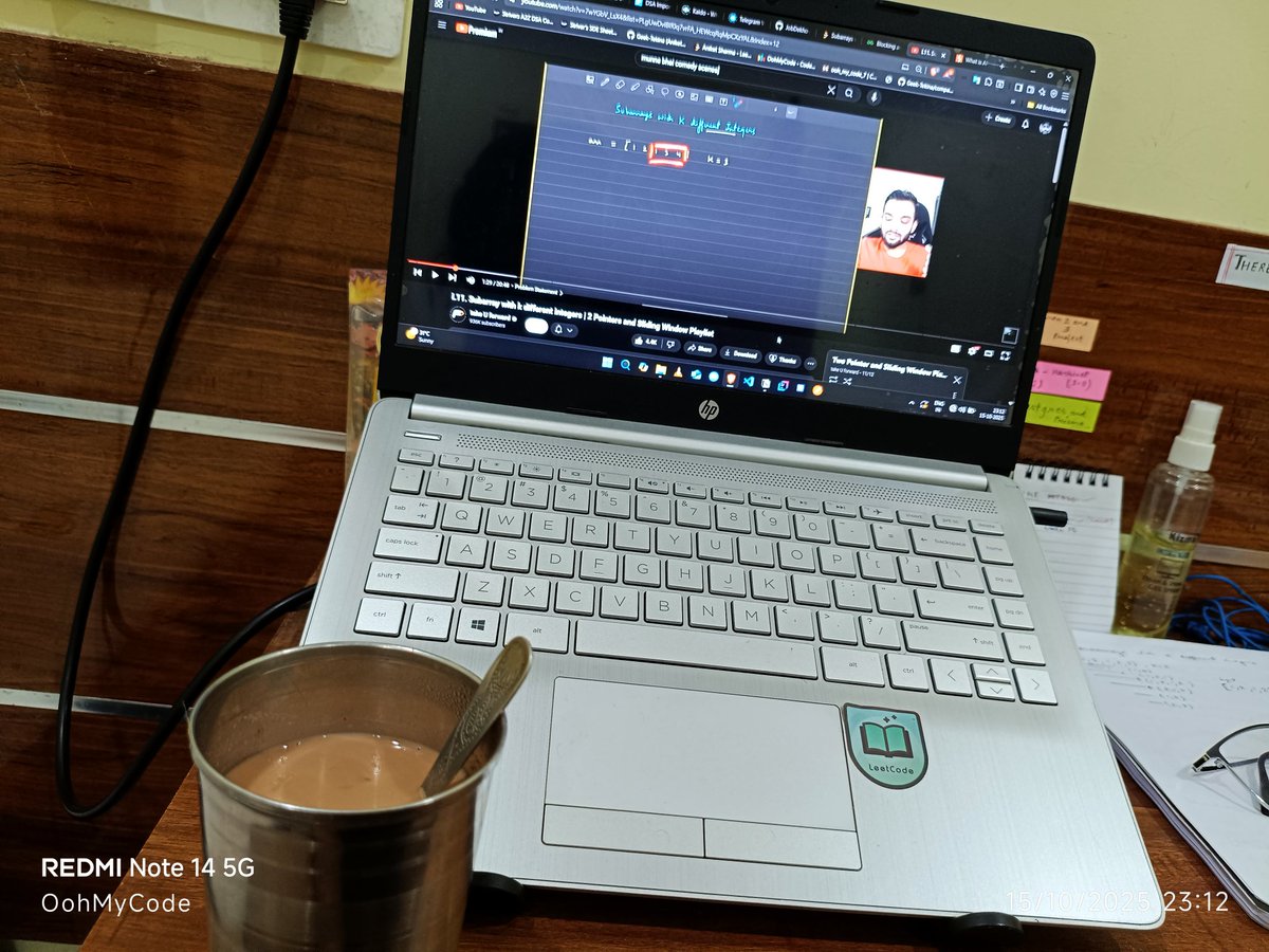 Chai 🍵 date with Sliding Window by <a href="/striver_79/">Striver | Building takeUforward</a> 😌🐱
