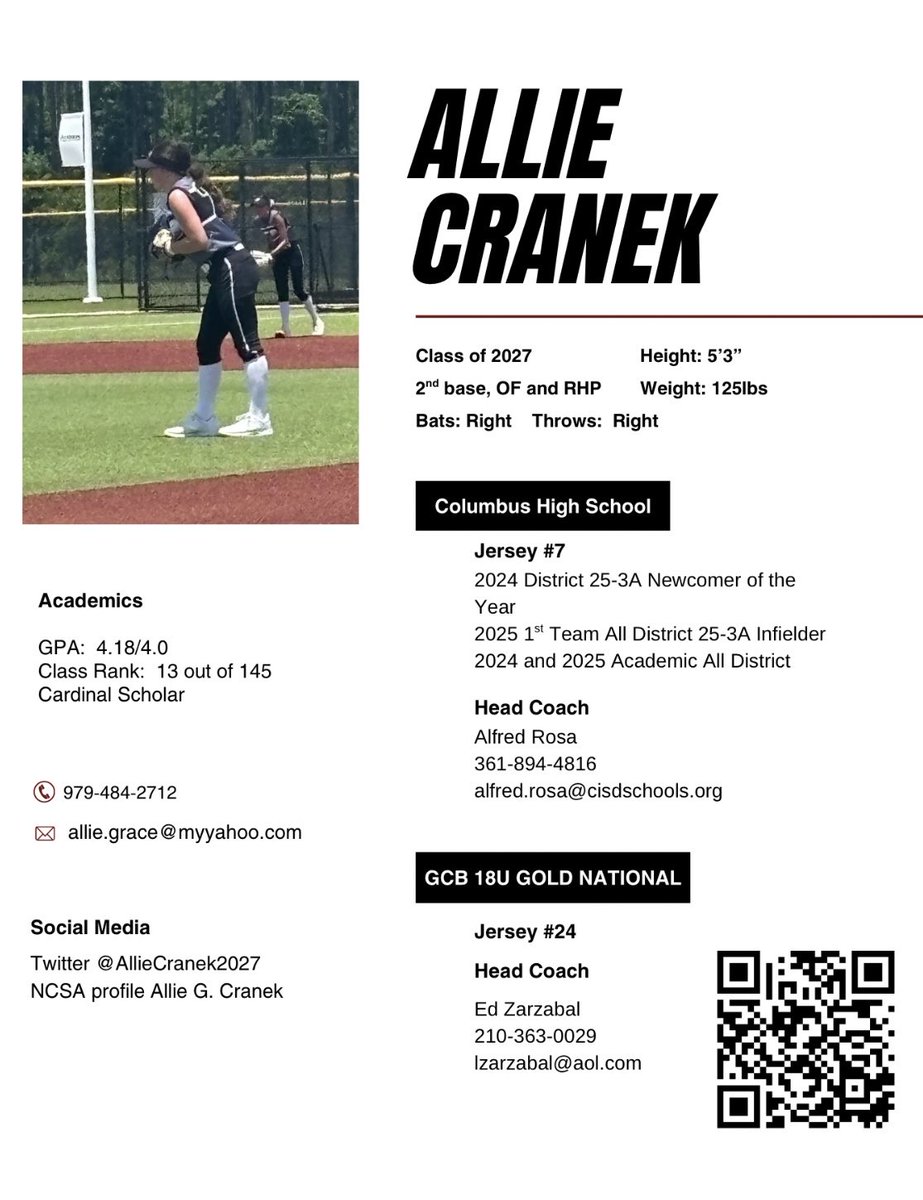 Check out this 2027 stud! <a href="/AllieCranek2027/">Allie Cranek</a>