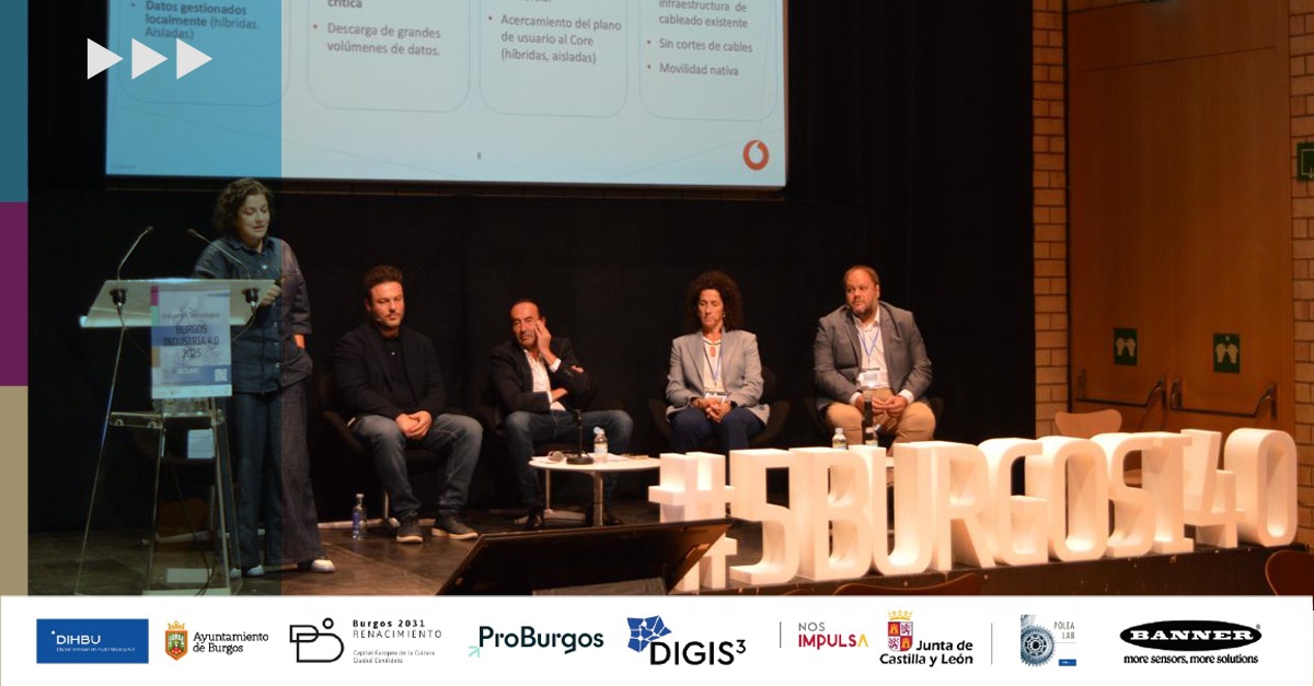 DihbuIndustry40's tweet photo. La siguiente mesa se ha aproximado al 5G industrial y su principal aportación a nuestra industria. En ella, han participado:

🗣Cecilia Jordán García, MBA, Development Manager Industry 4.0 de Teltronic. 

🗣 Nerea Miguez, directora preventa EBU de Vodafone 5G. https://t.co/CTtJvX8my8