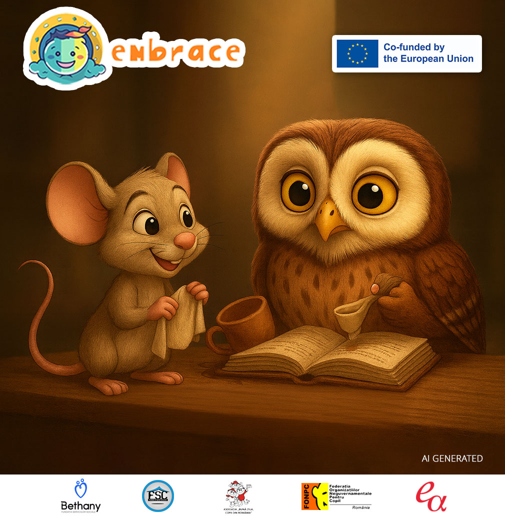 embrace_cerv's tweet photo. 🎲 Feelings in Action: The @embrace_cerv Story Game
When Dusty spills tea on Wise’s favorite book, he learns that saying “I’m sorry” takes courage, and that friendship grows through honesty & empathy.
https://t.co/utKMn5bfcX
#EMBRACEProject #ChildMentalHealth #EACEA #CERV https://t.co/jEAtqTPxDd