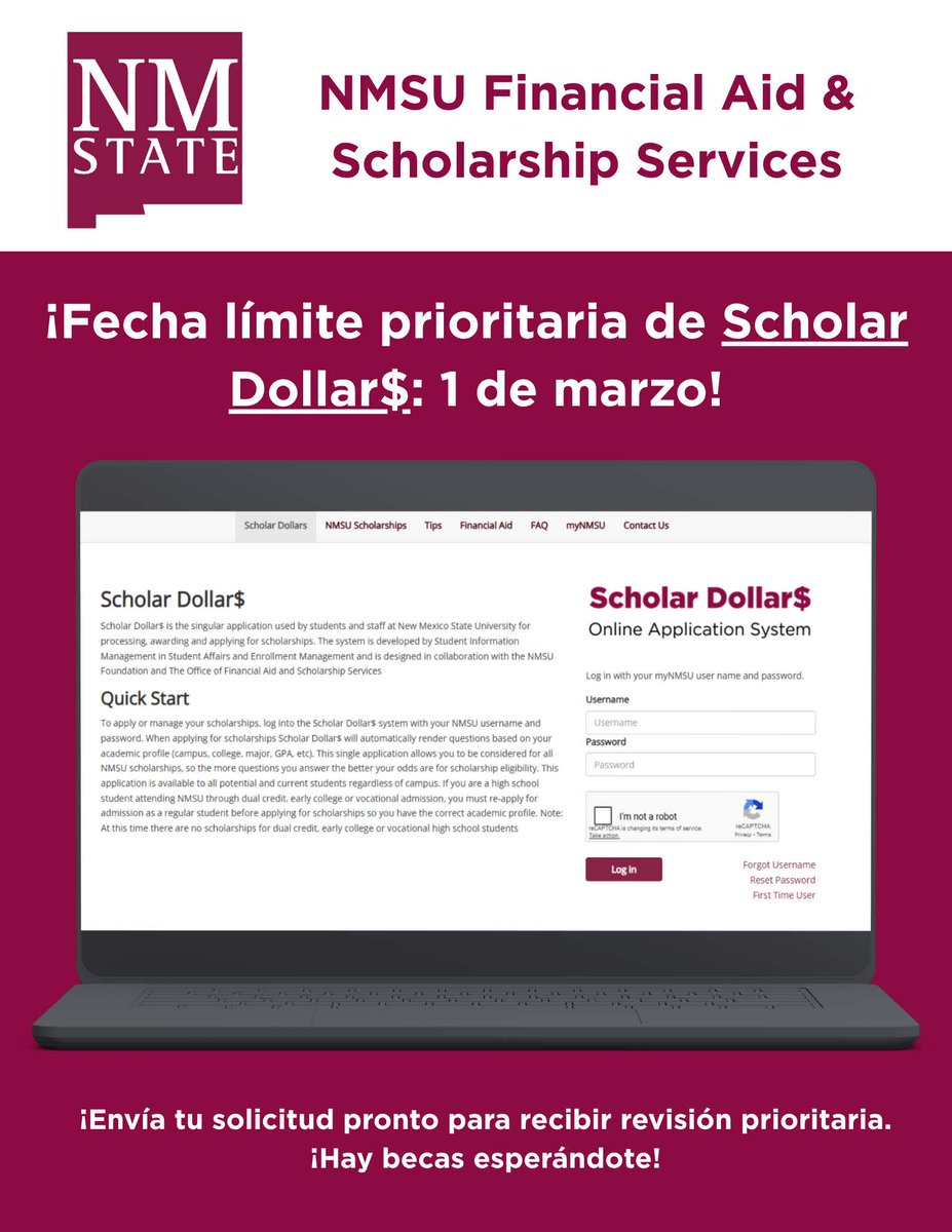 NMSU Financial Aid & Scholarship Services tweet media