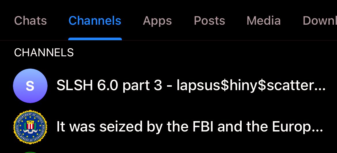 Scattered Lapsus Hunters just went all down including the new Shiny clearnet 

Channel is not seized but I can’t seem to find any server anywhere…