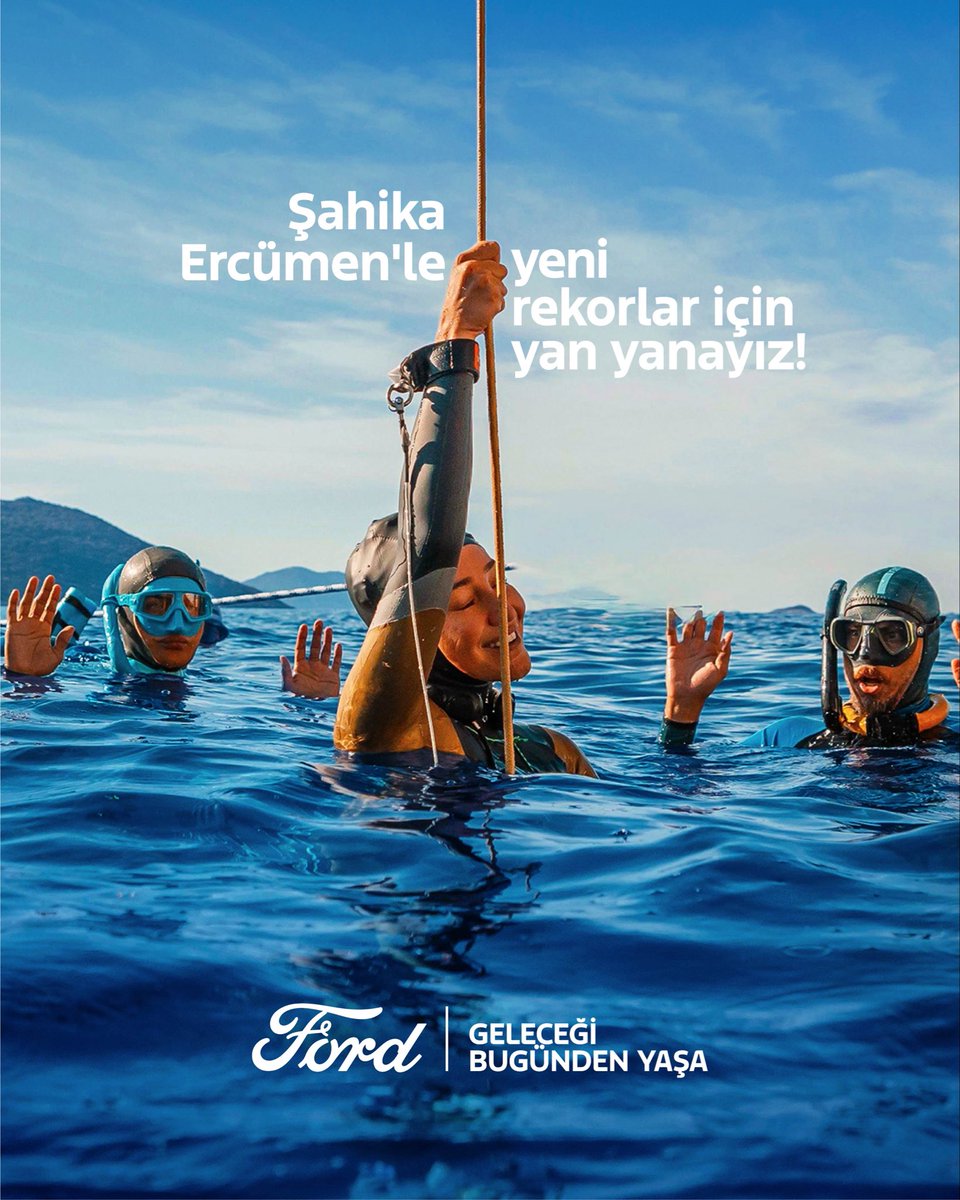 Ford Türkiye olarak milli sporcumuz Şahika Ercümen’i desteklemenin mutluluğunu yaşıyoruz. 💙

Rekortmen sporcumuzla yepyeni başarılar ve rekorlar için birlikte yol alıyoruz. 

17 Ekim’deki Dünya Serbest Dalış Rekoru hedefi için nefesimizi tuttuk. Hedef: 107 metre! 💪🤝🤿
