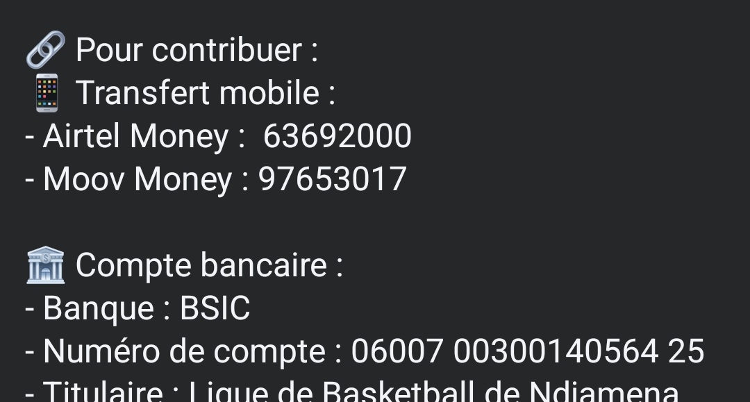 Laissons notre cœur parlé pour la réfection du terrain de 🏀 du Lycée Félix Éboué, notre symbole du basketball tchadien a besoin de nous tous.
 Que ceux qui peuvent remontrer l'information aussi nous aide a faire parvenir aux autorités.
#tchad #sauvonsleterrain #sauvonslestalents