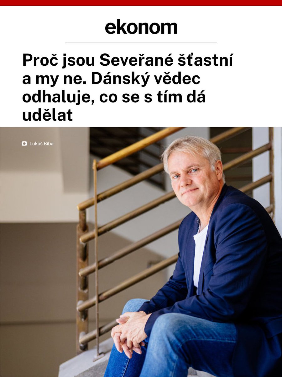 🎙️ Jak to, že jsou Dánové, Norové a Finové každoročně na špici žebříčku nejšťastnějších národů? Co dělají jinak? A dá se jejich recept na štěstí použít i jinde?
👉 Rozhovor s profesorem Christianem Bjørnskovem z Aarhuské univerzity: ekonom.cz/c1-67801510-pr…