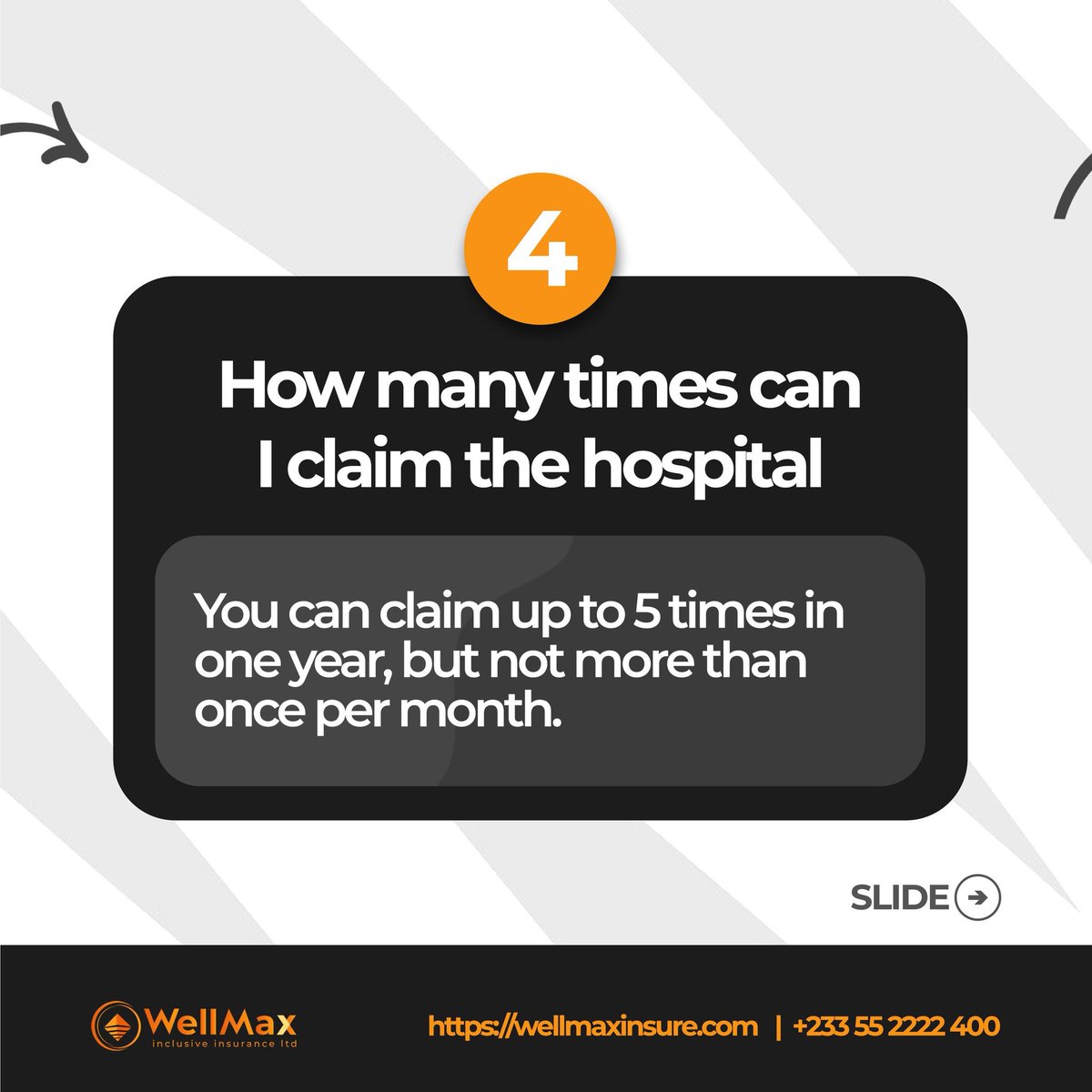 WellMax___'s tweet image. Frequently Asked Questions – WellMax Funeral &amp;amp; Hospital Cover 💬

Got questions? We’ve got answers! 💡
Swipe ➡️ to learn all you need to know about your WellMax Funeral &amp;amp; Hospital Cover — from claims to benefits and payments.

#WellMaxInclusiveInsurance #FAQ  #MIG💙 #VIVAMIG