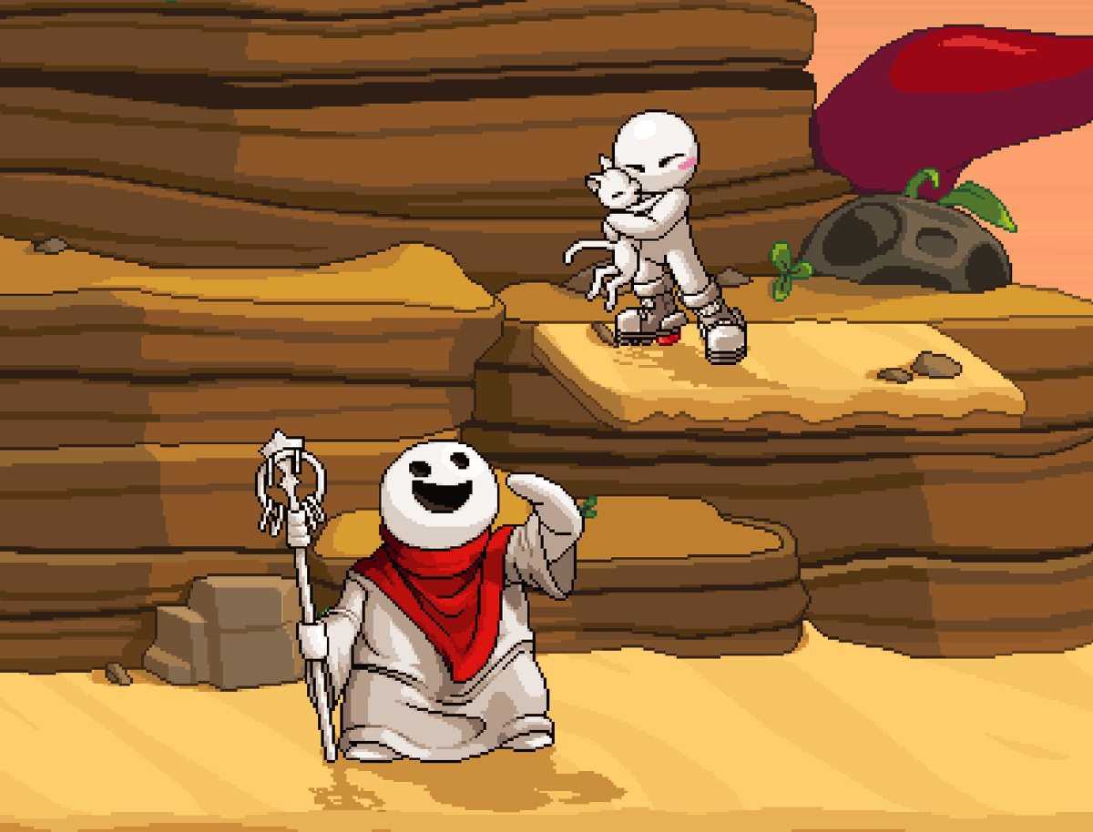 FraymakersGame's tweet image. Happy 10th anniversary to Downwell! 🎉

A new friend will be joining the fray to assist Welltaro soon...