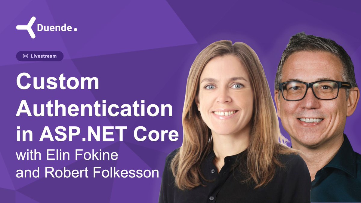 DuendeIdentity's tweet image. Less than 1 day until our livestream. Don&apos;t miss:

Custom Authentication in #aspdotnet Core 

Go beyond the built-in authentication handlers in ASP.NET and learn about a RemoteAuthenticationHandler. 

Register now 👉 duendesoftware.com/webinars/build…

#security #identity