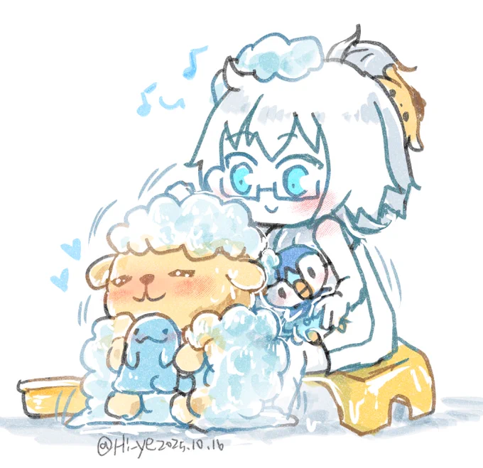 ポムポムキレイキレイしよ〜 集〜ちゃん 流すの手伝って〜