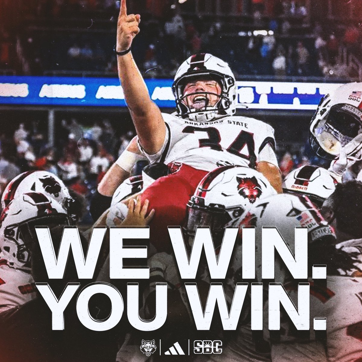 AStateRedWolves's tweet image. CELEBRATE AND SAVE
In honor of last night's big win, we're offering Lower Level Bench seats to the Oct. 25 Homecoming game for just $15.14!
Don't wait: this deal may be gone quicker than you can say "Walk-Off Winner".
Get your $15.14 tickets here: am.ticketmaster.com/arkstate/buy/i……