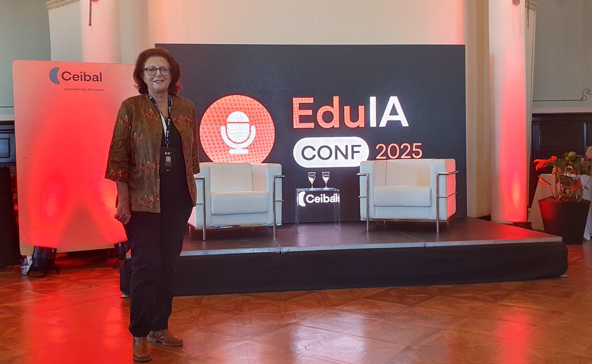 netlearning20's tweet image. Nuestra directora @strabaldo participó en el Congreso #EduIAconf. “Como siempre, es un placer aprender, trabajar y crecer junto a @Ceibal_Uy.”
Un espacio inspirador para seguir impulsando la innovación educativa. ✨