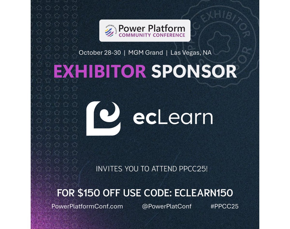 Engineered_Code's tweet image. We’re just 2 weeks away from the Power Platform Community Conference in Las Vegas! 🎰
We can’t wait to connect with fellow makers, partners, and innovators. Stop by the ecLearn booth and say hi — we’d love to show you how we’re using the Power Platform to transform learning.
📅…