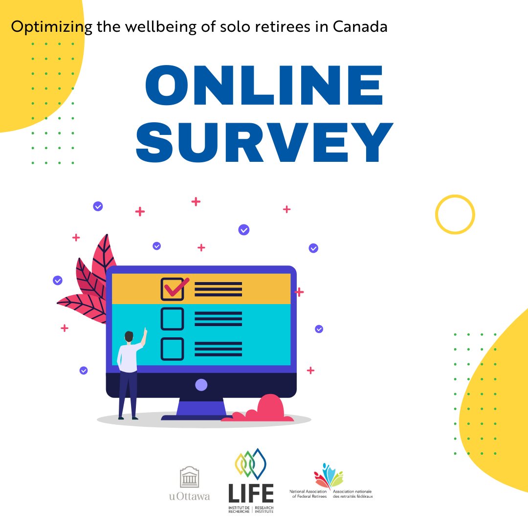 The @UOttawa Life Research Institute is launching a national bilingual study on the well-being of solo retirees — those aging without a partner. 🧭
Share your experience &amp; help shape future supports.
Take the survey (EN/FR): csrs-ecrs.ca
#Aging #Research #WellBeing