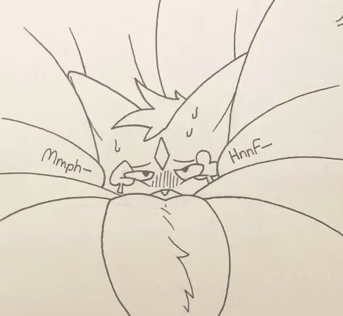 Lesballoon's tweet photo. Spoiler, but Kit will not be in the Blimptober post today! It’s okay, it’s only a one day break~

But until then thought a close up of this silly pretty boy’s sunken face from Day 13 would be entertaining to all his fans. https://t.co/mBM0ihIQrc