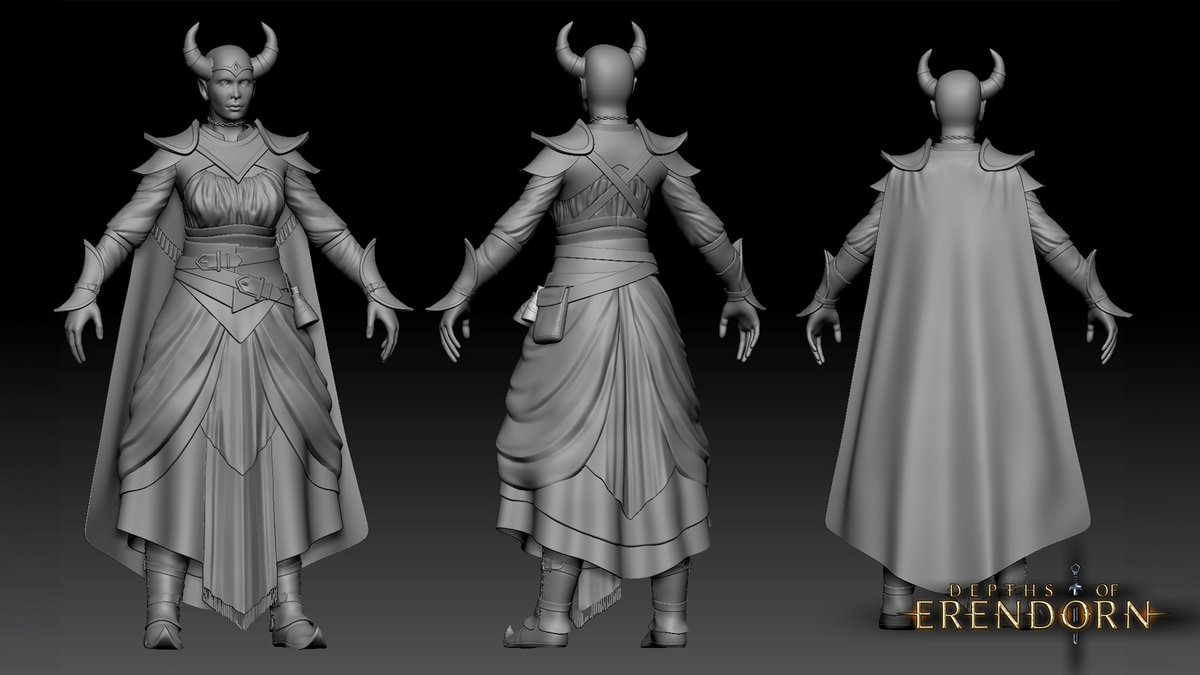 erendorn's tweet image. The final sculpt for the Forest Druid armour is complete, showcasing a balance between elegance and strength. With detailing now in place, the team will move on to retopology as this nature-bound design nears full realisation.
#gamedevs #indiegames #indiedev #unrealengine