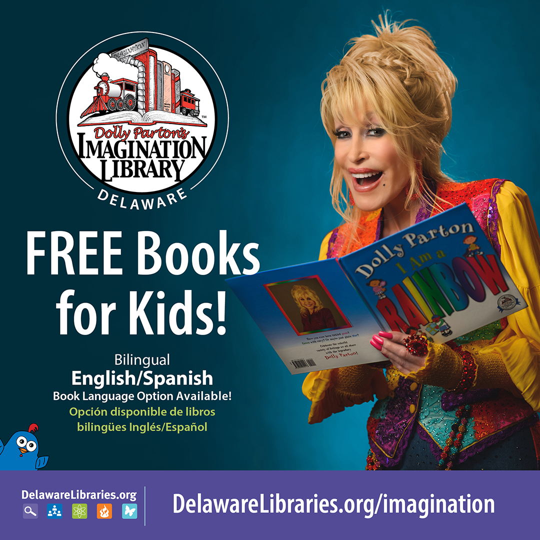DELibraries's tweet image. Children from birth up to their 5th birthday receive a FREE book in the mail each month. Register today! delawarelibraries.org/imagination |  #netde #delibraries #delawarelibraries