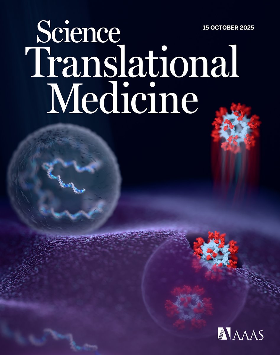 ScienceTM's tweet image. This week's issue of #ScienceTranslationalMedicine has arrived!
New mRNA vaccines generate self-assembling nanoparticles to enhance immunity, dual-targeting "decoys" prevent metastasis and potentiate immunotherapy against melanoma in mice, and more. scim.ag/43lkZUm