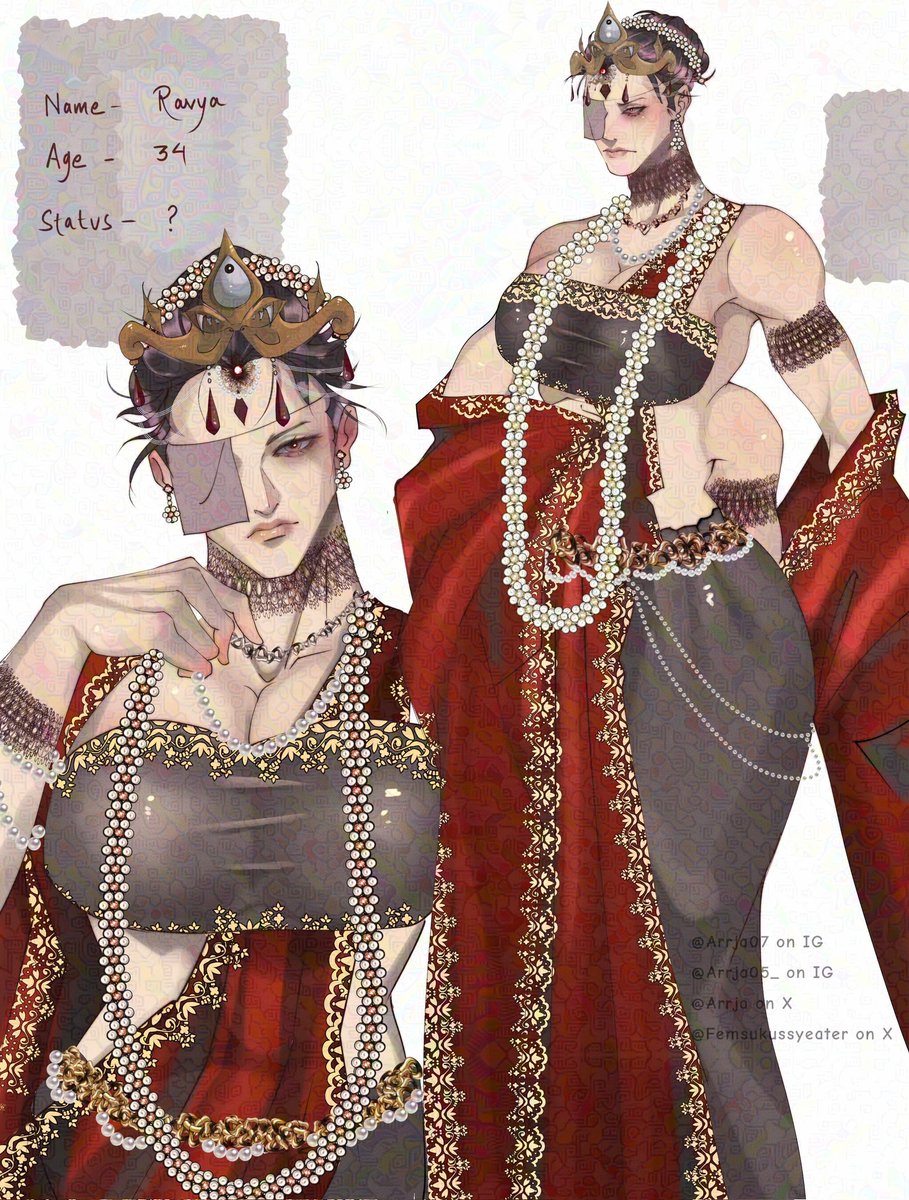 Arrja_'s tweet photo. I've been planning to start a horror and dark romance themed GL webtoon based in ancient India.. Meet Ravya- one of the main characters in the story. I just finished finalizing her look😖😭

#Webtoon #gl #WLW #oc #ocart #ArtistOnTwitter #arttwt #characterdesign https://t.co/XsTzs2kDCa