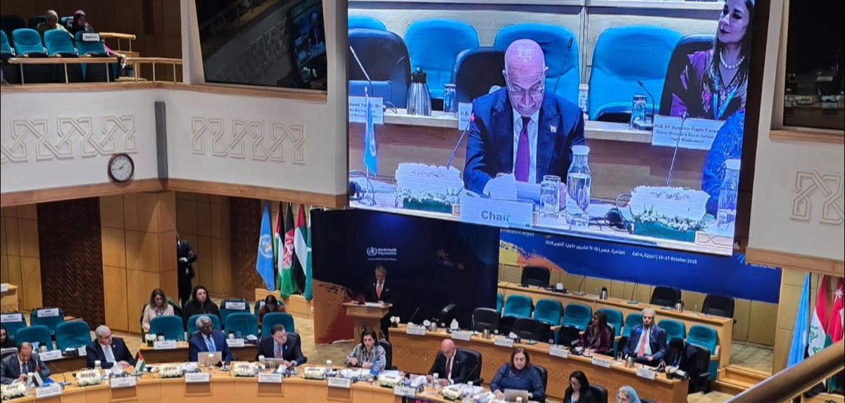 🔺تثميناً و تقديراً لدور العراق الفاعل في دعم برامج منظمة الصحة العالمية
انتخاب وزير الصحة العراقي الدكتور صالح مهدي الحسناوي، رئيسًا لأعمال الدورة (72) للجنة الإقليمية لمنظمة الصحة العالمية لشرق المتوسط المنطلقة أعمالها في القاهرة من 15 إلى 17 تشرين الأول 2025.
#المكتب_الاعلامي